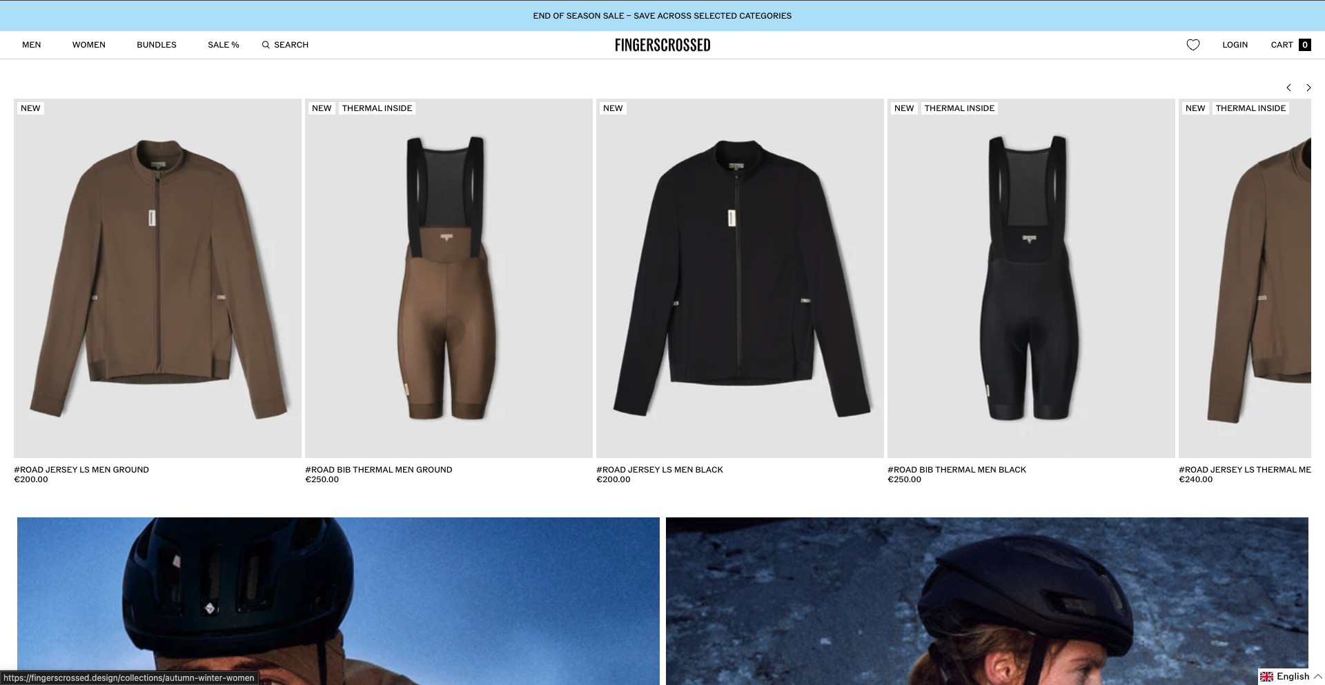 Fingerscrossed Shopify store custom sections