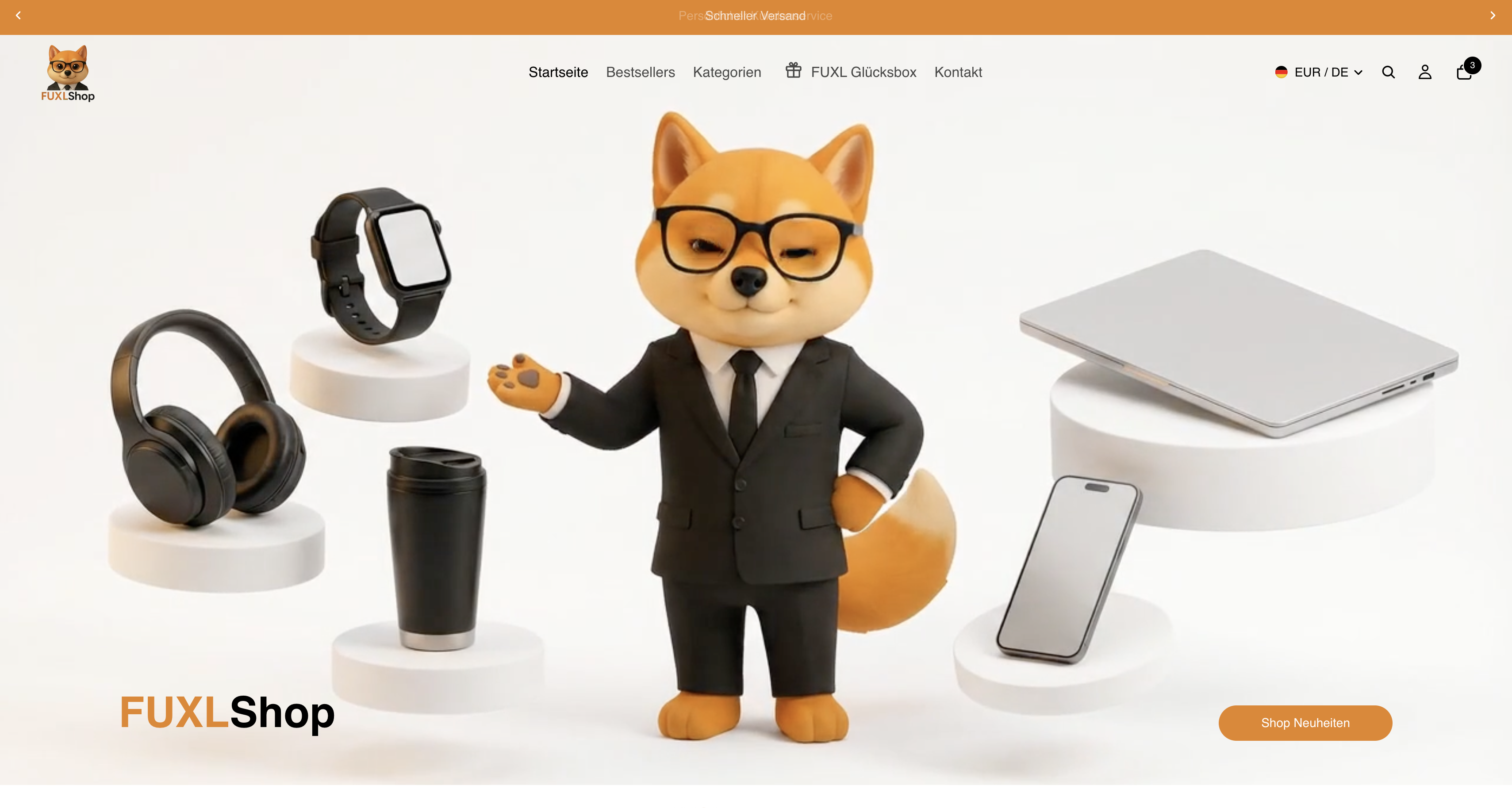 Fuxlshop Shopify store redesign